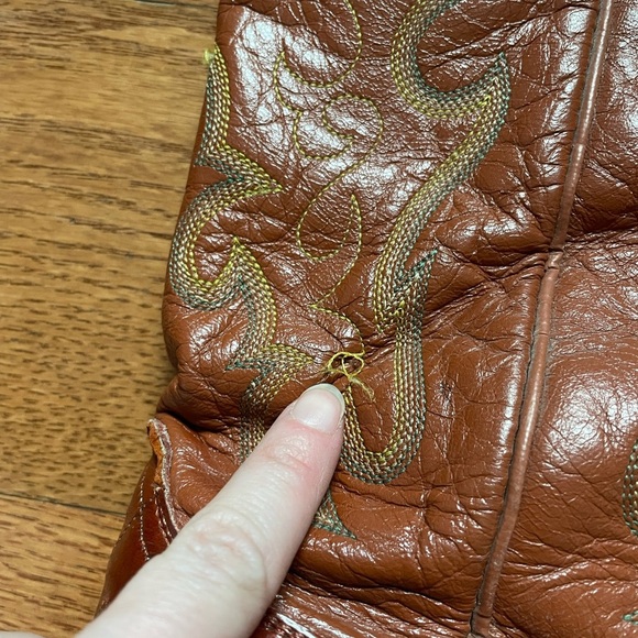 Dan Post Mens Red Exotic Leather Cowboy Western Boots 8.5D 2369 R Rodeo Festival - Picture 5 of 8